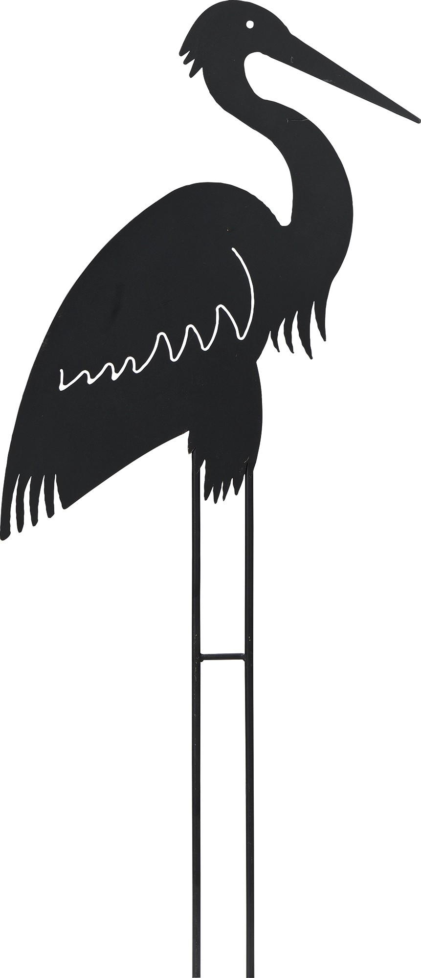 Zahradní zápich čáp stojící, tmavě zelený, 90 x 1 x 38 cm Zahradní zápich čáp stojící, tmavě zelený, 90 x 1 x 38 cm