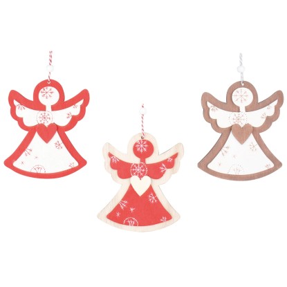 Anděl dřevěný na zavěšení 12 cm Anděl dřevěný na zavěšení 12 cm