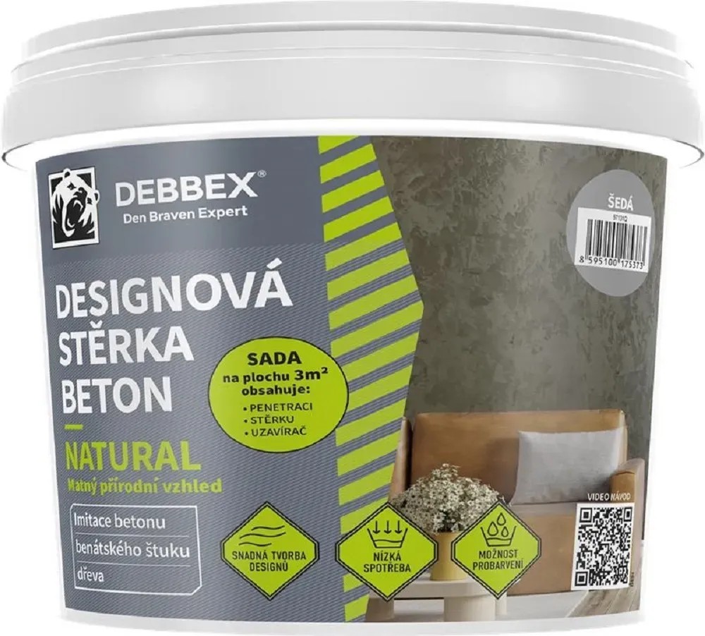 Den Braven Designová stěrka BETON NATURAL, slonová kost, 5 kg Den Braven Designová stěrka BETON NATURAL, slonová kost, 5 kg