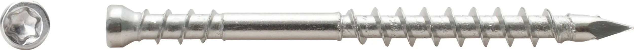 Terasový vrut s čočkovou hlavou TX15, ocel A2, pr. 4,5 x 60 mm, 1 kg Terasový vrut s čočkovou hlavou TX15, ocel A2, pr. 4,5 x 60 mm, 1 kg