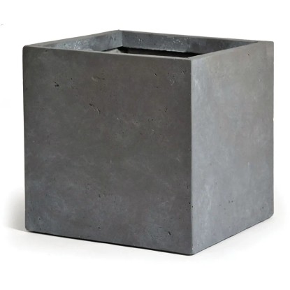 Mega Collections Květináč Clayfibre Cubi autentická šedá 65 x 65 x 50 cm Mega Collections Květináč Clayfibre Cubi autentická šedá 65 x 65 x 50 cm