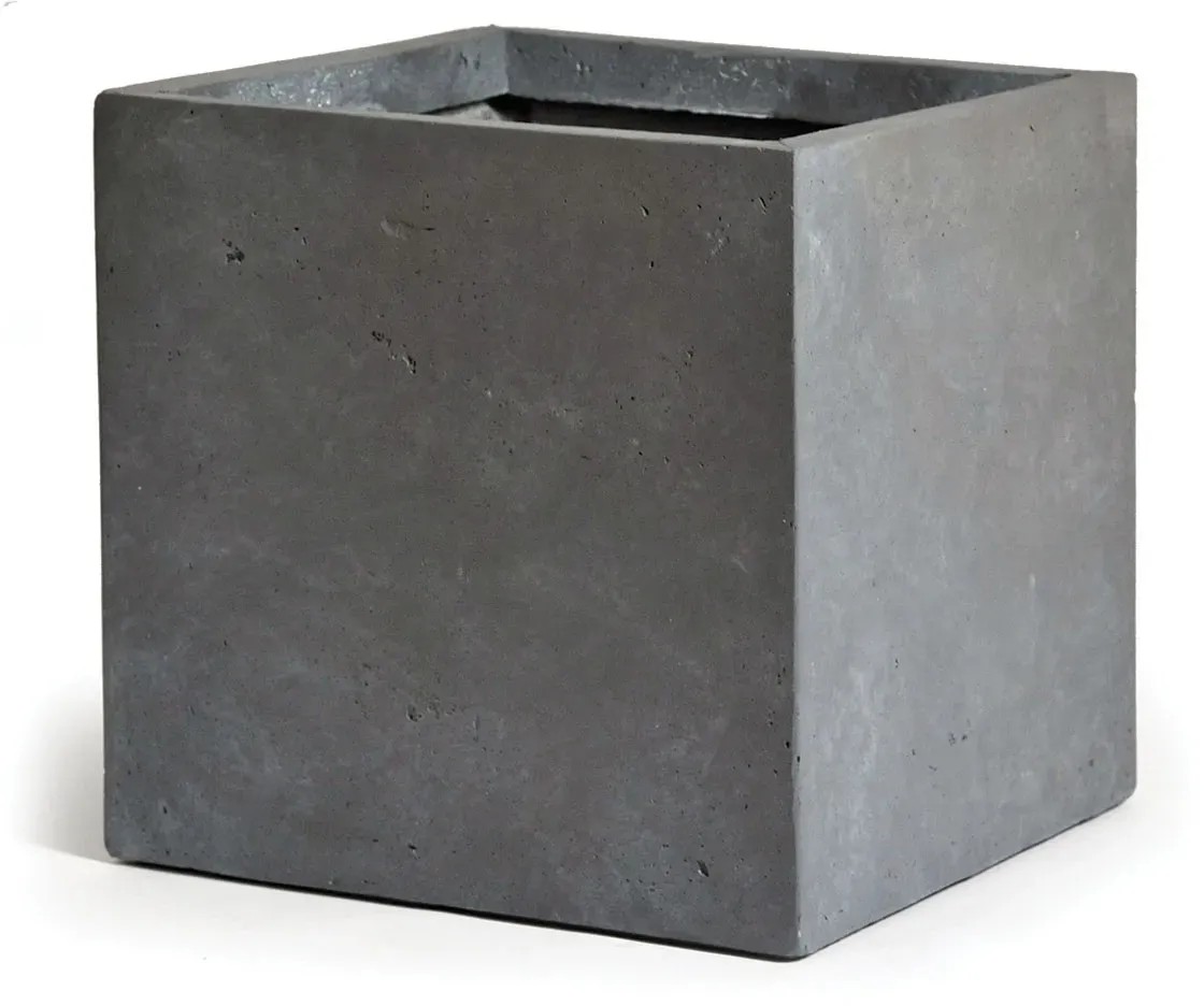 Mega Collections Květináč Clayfibre Cubi autentická šedá 65 x 65 x 50 cm Mega Collections Květináč Clayfibre Cubi autentická šedá 65 x 65 x 50 cm