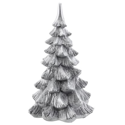 GEROMA Stojací vánoční dekorace stromeček z polyresinu stříbrný 15,5 cm, 1 ks GEROMA Stojací vánoční dekorace stromeček z polyresinu stříbrný 15,5 cm, 1 ks