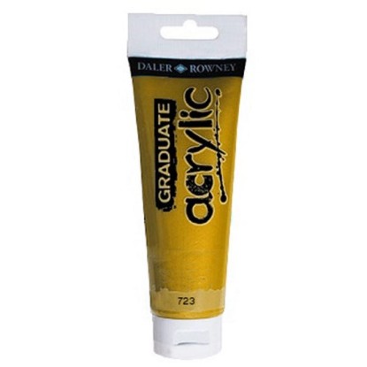 Daler Rowney Akrylová barva GRADUATE metalická žlutá, 120 ml Daler Rowney Akrylová barva GRADUATE metalická žlutá, 120 ml