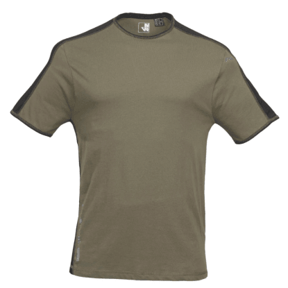 Khaki t.b.t. tričko pro pracovní oděvy s tmavými akcenty. Khaki t.b.t. tričko pro pracovní oděvy s tmavými akcenty.