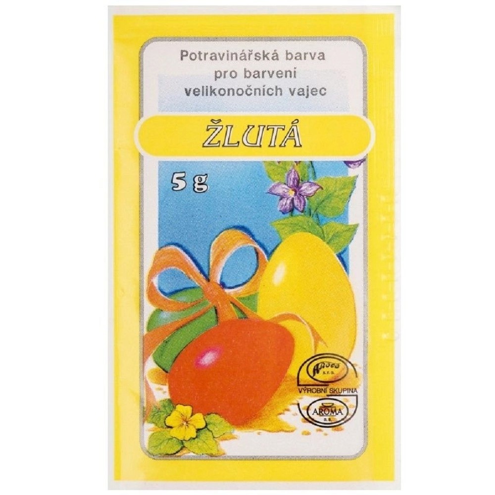Barva na velikonoční vejce, žlutá, 5 g Barva na velikonoční vejce, žlutá, 5 g
