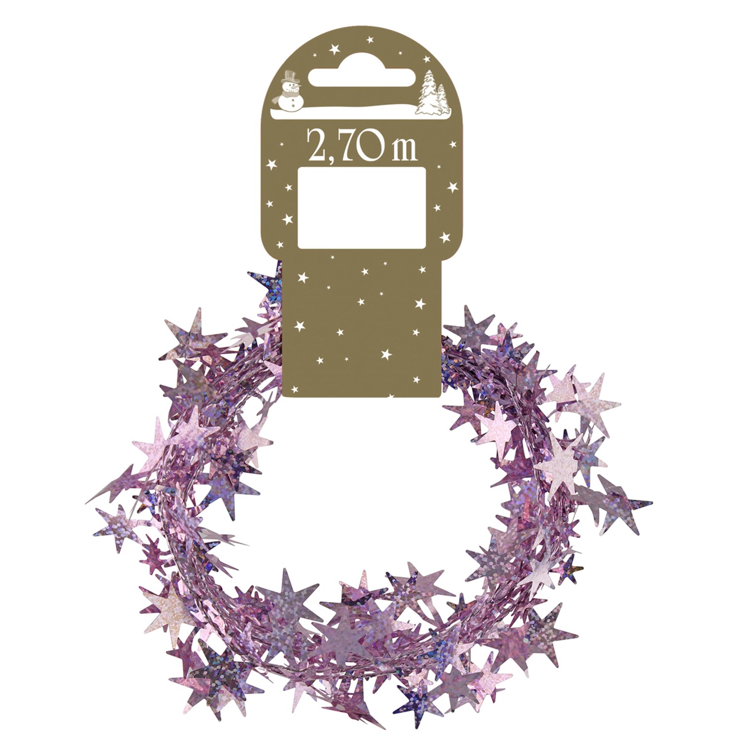Vánoční girlanda s hvězdami růžová 2 m Vánoční girlanda s hvězdami růžová 2 m