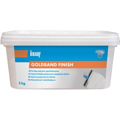 Knauf Hotová finální polymerní celoplošná stěrka GOLDBAND FINISH 3 kg Knauf Hotová finální polymerní celoplošná stěrka GOLDBAND FINISH 3 kg