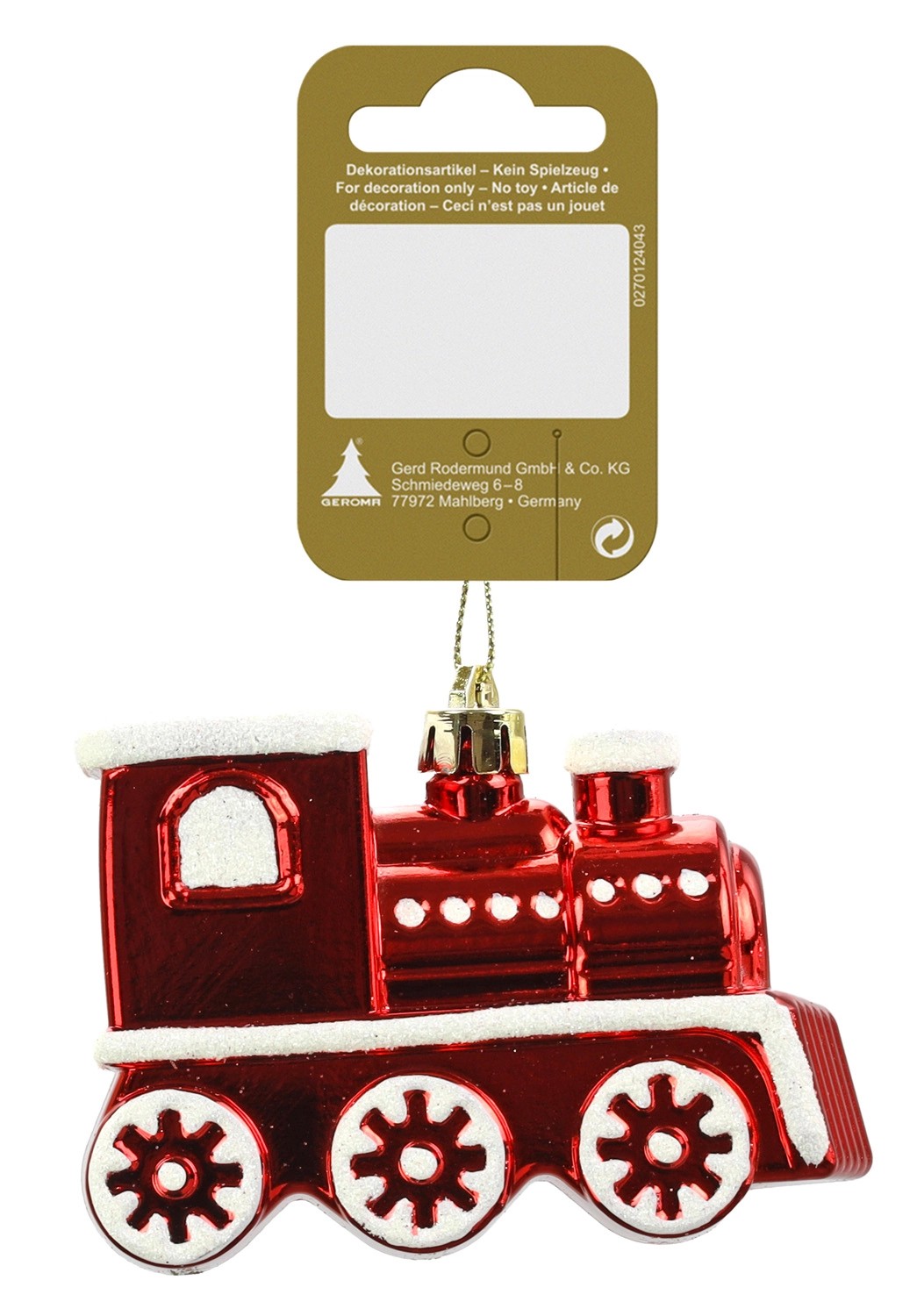 Lokomotiva plastová, červená, 9,5 x 6,5 cm Lokomotiva plastová, červená, 9,5 x 6,5 cm