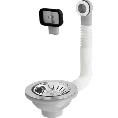 Prevex Dřezová výpusť 1 1/2" s přepadem, chrom, pr. 114 mm Prevex Dřezová výpusť 1 1/2" s přepadem, chrom, pr. 114 mm