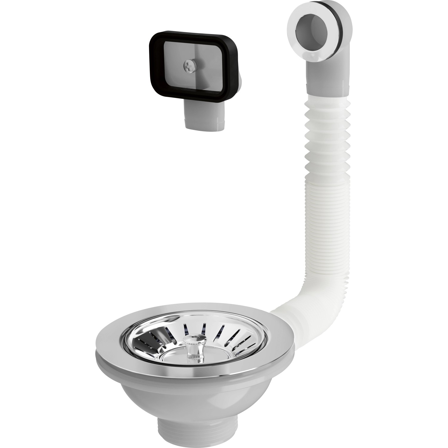 Prevex Dřezová výpusť 1 1/2" s přepadem, chrom, pr. 114 mm Prevex Dřezová výpusť 1 1/2" s přepadem, chrom, pr. 114 mm