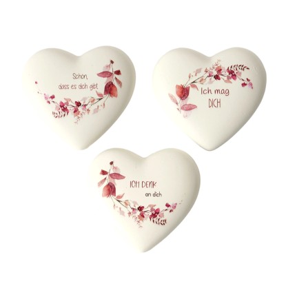 Boltze Stojací dekorace srdce Bernada různé druhy 1,5 x 6 x 6 cm, 1 ks Boltze Stojací dekorace srdce Bernada různé druhy 1,5 x 6 x 6 cm, 1 ks