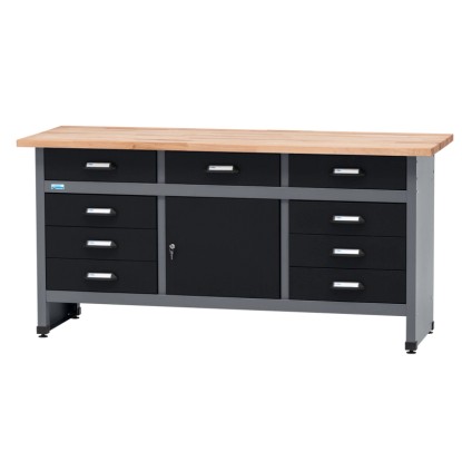 Küpper Dílenský pracovní stůl 12879, 1 dvířka/9 zásuvek (12 cm) 84 x 170 x 60 cm Küpper Dílenský pracovní stůl 12879, 1 dvířka/9 zásuvek (12 cm) 84 x 170 x 60 cm