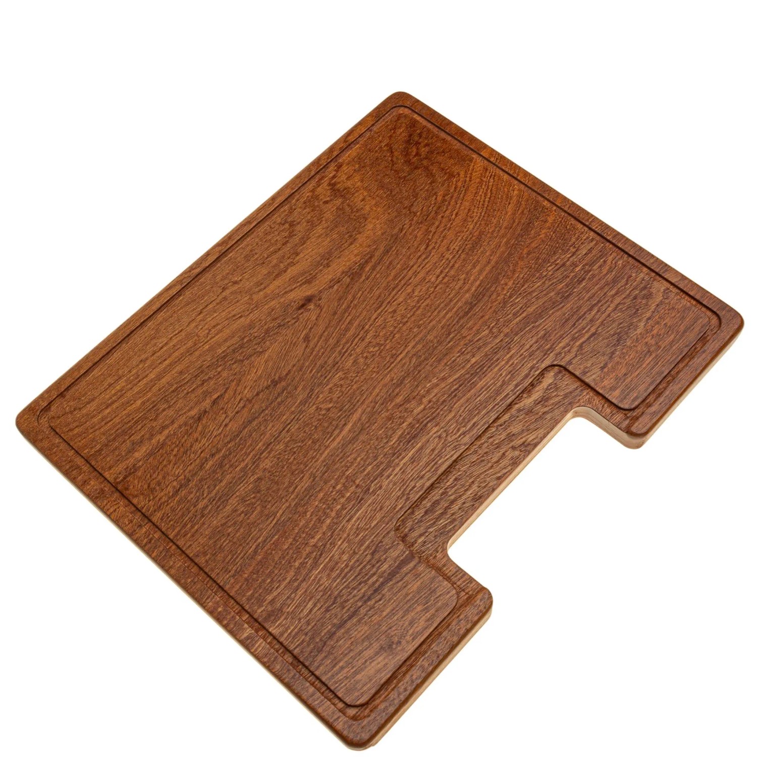 Helika Dřevěné krájecí prkénko pro dřezy Quadro, sapele, 36 x 30 cm Helika Dřevěné krájecí prkénko pro dřezy Quadro, sapele, 36 x 30 cm