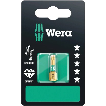 Wera Bit Torx 867/1 Bi-Torsion s diamantovým povlakem TX10 x 25 mm Wera Bit Torx 867/1 Bi-Torsion s diamantovým povlakem TX10 x 25 mm