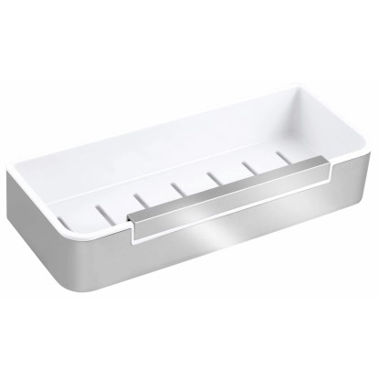 Novaservis Sprchová polička Ferro Emotion se stěrkou, bílá/chrom Novaservis Sprchová polička Ferro Emotion se stěrkou, bílá/chrom