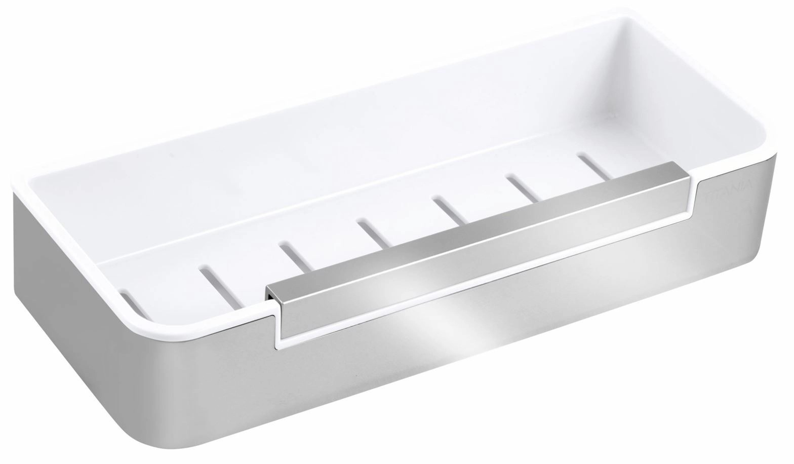 Novaservis Sprchová polička Ferro Emotion se stěrkou, bílá/chrom Novaservis Sprchová polička Ferro Emotion se stěrkou, bílá/chrom