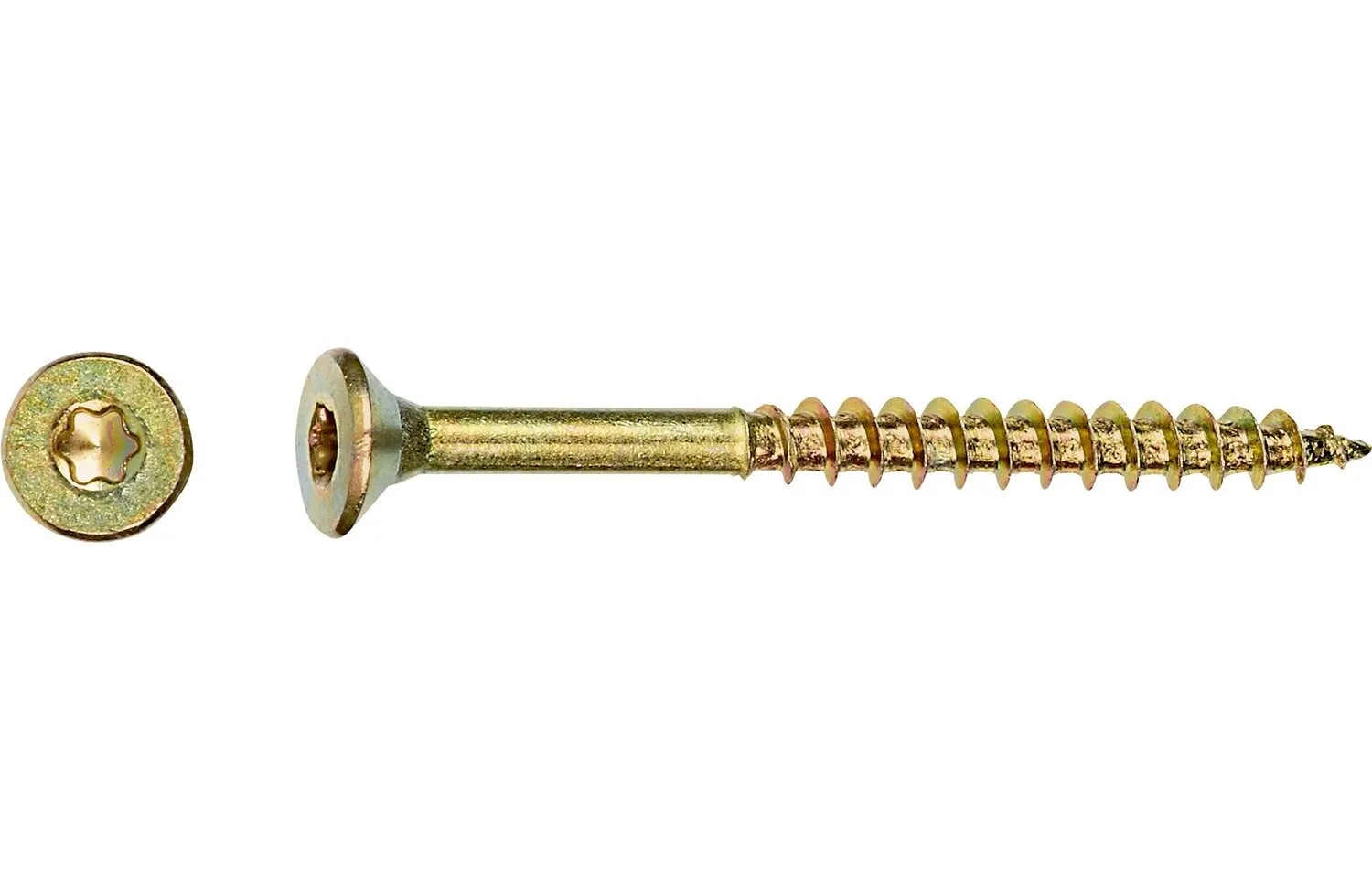 Uni vrut se zápustnou hlavou TX20 částečný závit žlutě pozink. 4,5x35 mm, 800 ks Uni vrut se zápustnou hlavou TX20 částečný závit žlutě pozink. 4,5x35 mm, 800 ks