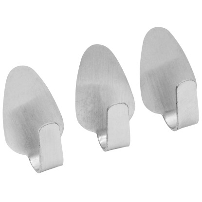 Háčky samolepicí oválné nerezové, 2 cm, 3 ks Háčky samolepicí oválné nerezové, 2 cm, 3 ks