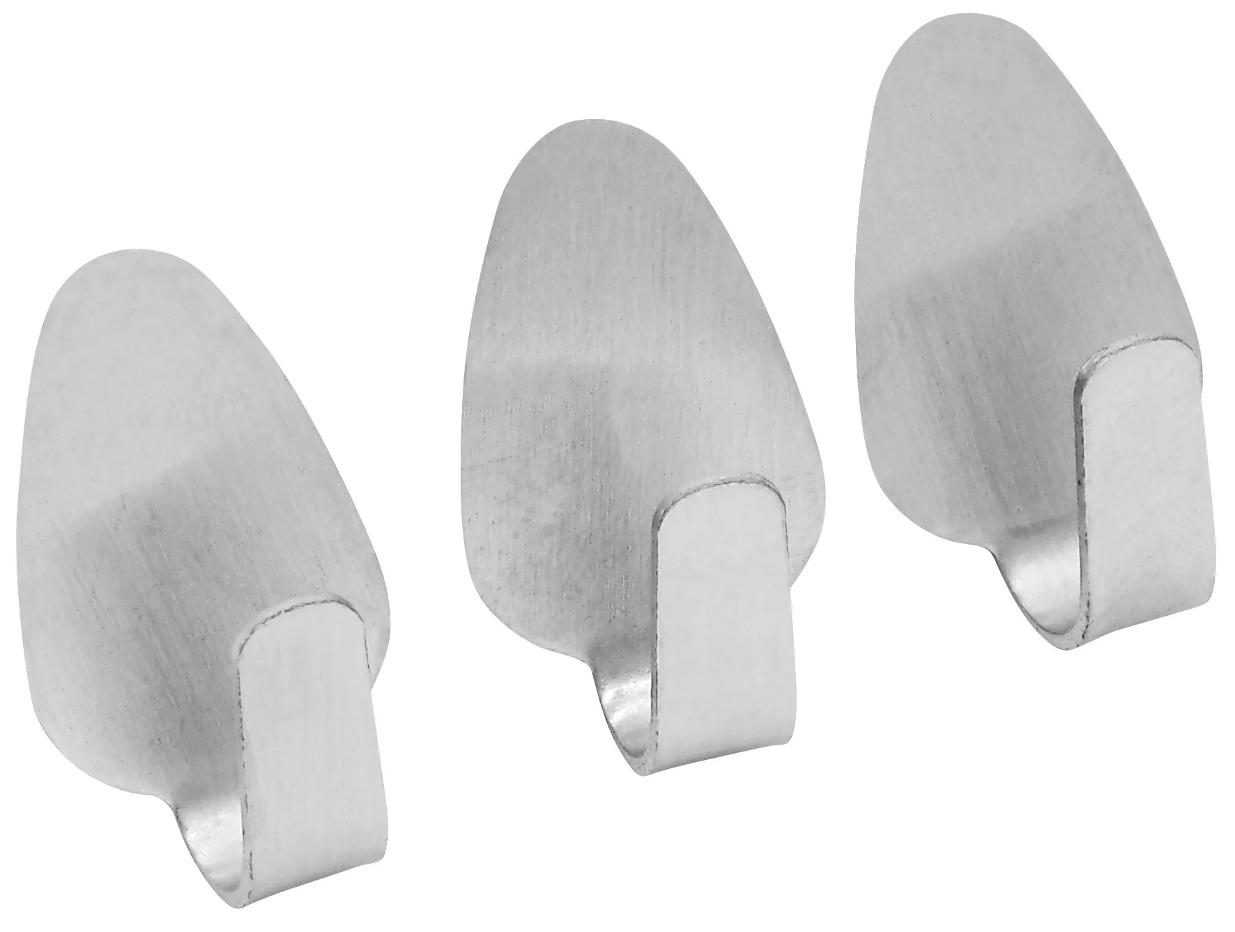 Háčky samolepicí oválné nerezové, 2 cm, 3 ks Háčky samolepicí oválné nerezové, 2 cm, 3 ks