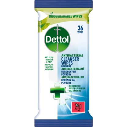 Dettol Dezinfekční ubrousky na povrchy, 36 ks Dettol Dezinfekční ubrousky na povrchy, 36 ks