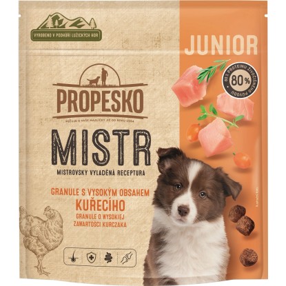 Propesko Granule Mistr Junior s čerstvým kuřecím 0,5 kg Propesko Granule Mistr Junior s čerstvým kuřecím 0,5 kg