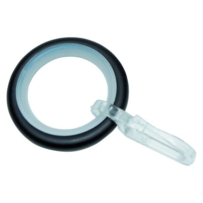 Gardinia Kroužky Memphis s kluznou vložkou černé Gardinia Kroužky Memphis s kluznou vložkou černé