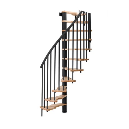 Minka STAIRS Prostorově točité schodiště Metallica Smart buk/černá 130 x 78 cm Minka STAIRS Prostorově točité schodiště Metallica Smart buk/černá 130 x 78 cm