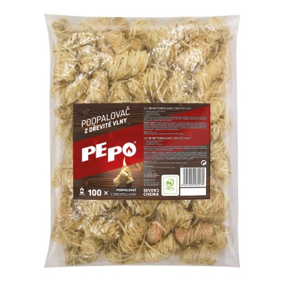 PE-PO Podpalovač z dřevité vlny PE-PO Podpalovač z dřevité vlny