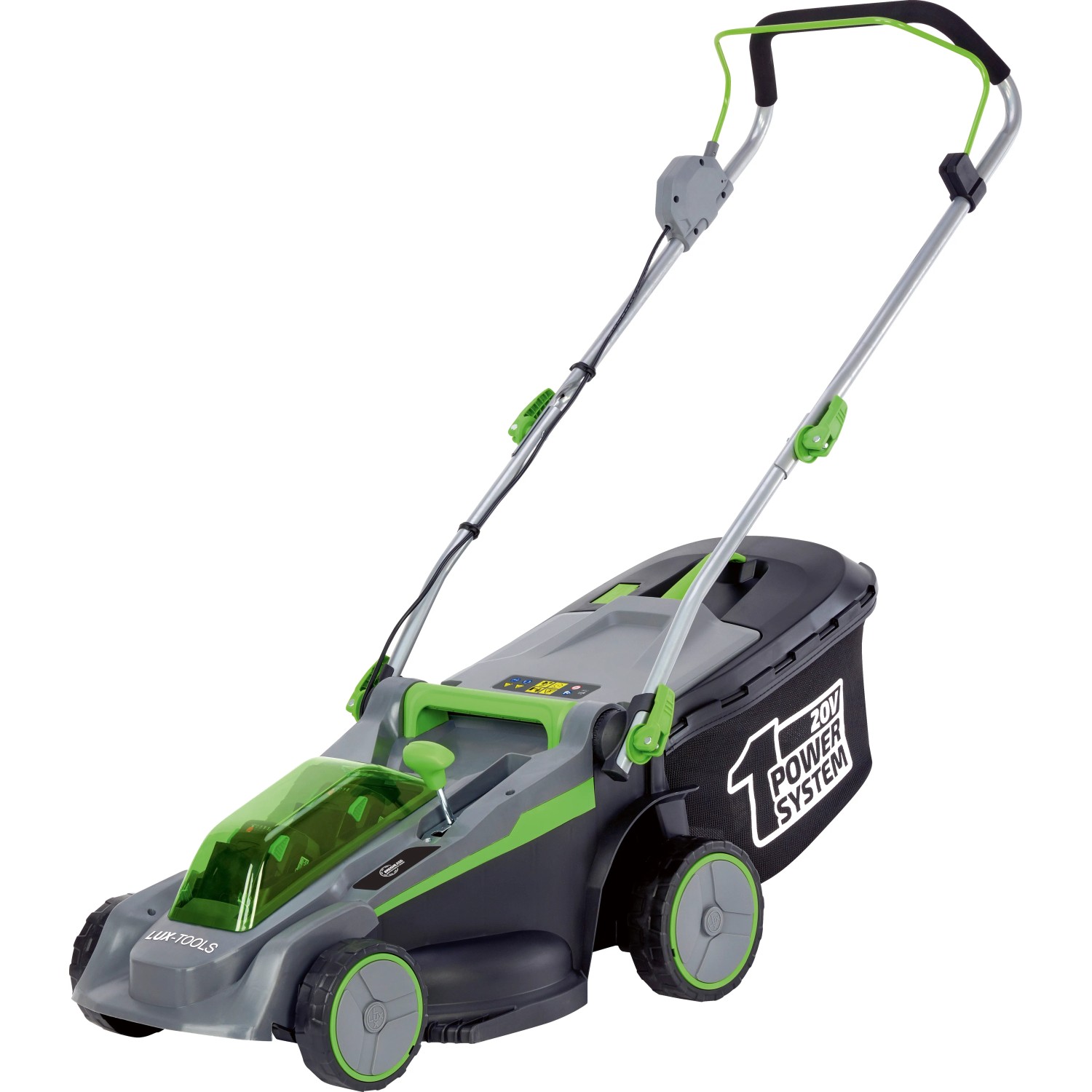 Akumulátorová sekačka LUX-TOOLS A-RM-2x20/37 set se 2 bateriemi, šířka záběru 37 cm. Akumulátorová sekačka LUX-TOOLS A-RM-2x20/37 set se 2 bateriemi, šířka záběru 37 cm.