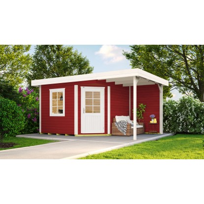 Weka Designový zahradní domek 213 A vel. 1, švédská červená, 396 x 238 cm Weka Designový zahradní domek 213 A vel. 1, švédská červená, 396 x 238 cm