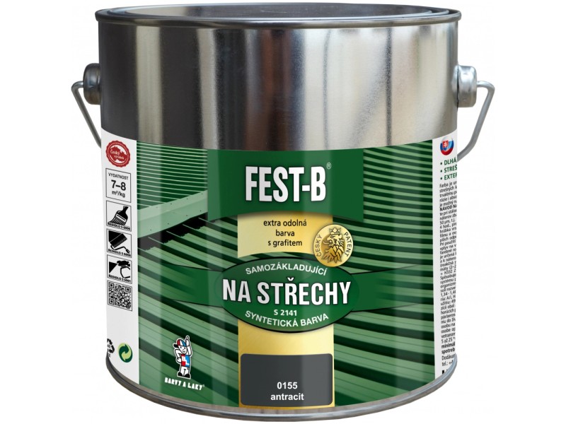 FEST B Antikorozní nátěr na železo 2v1 na střechy S2141 0155 antracit