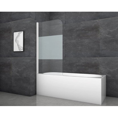 Aurlane Skládací zástěna na vanu White Classic 80 cm x 140 cm bílá 1křídlá Aurlane Skládací zástěna na vanu White Classic 80 cm x 140 cm bílá 1křídlá