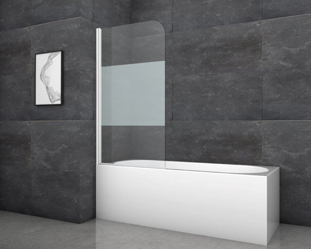 Aurlane Skládací zástěna na vanu White Classic 80 cm x 140 cm bílá 1křídlá Aurlane Skládací zástěna na vanu White Classic 80 cm x 140 cm bílá 1křídlá