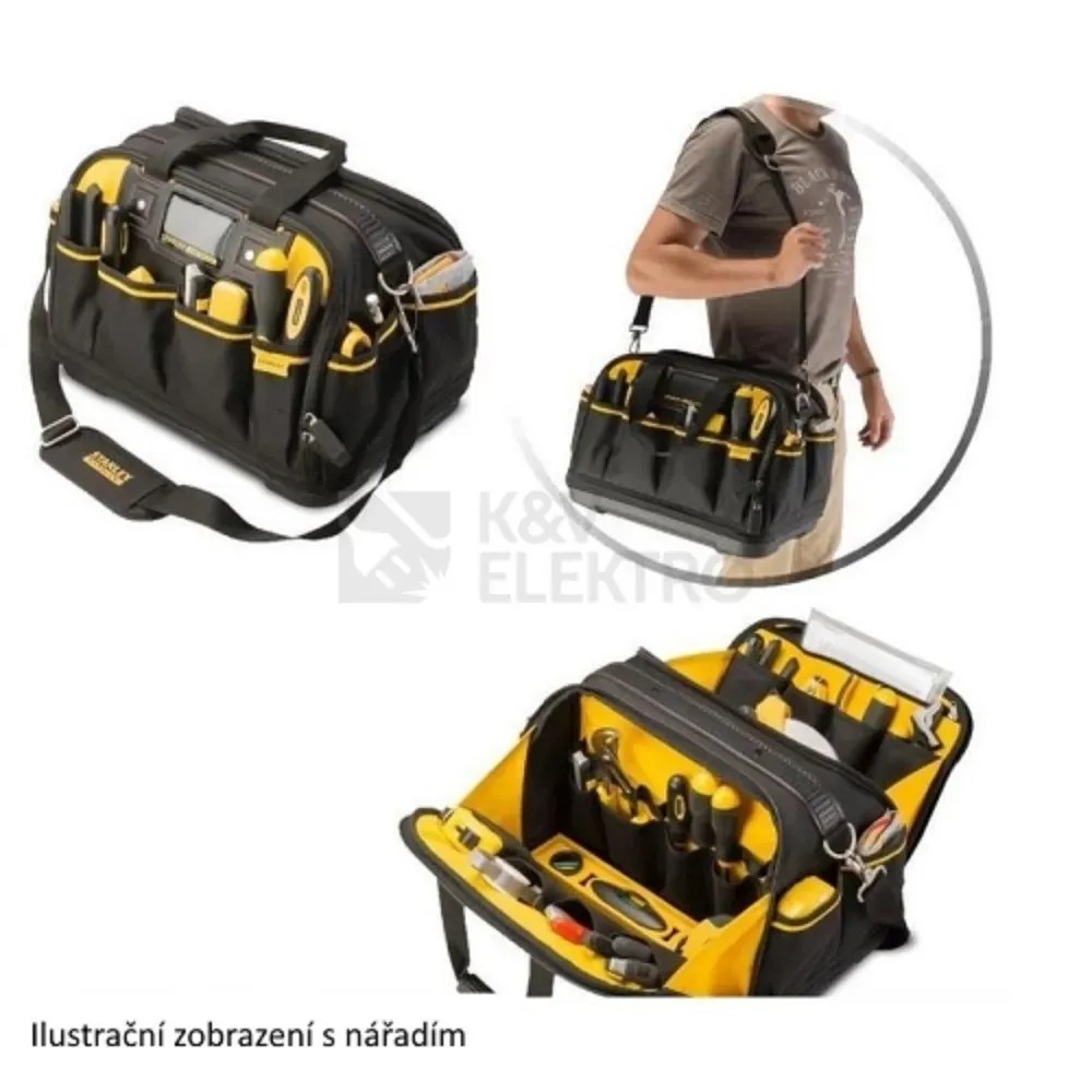 Stanley FatMax FMST1-73607 brašna na nářadí, univerzální s přihrádkami a popruhem. Stanley FatMax FMST1-73607 brašna na nářadí, univerzální s přihrádkami a popruhem.