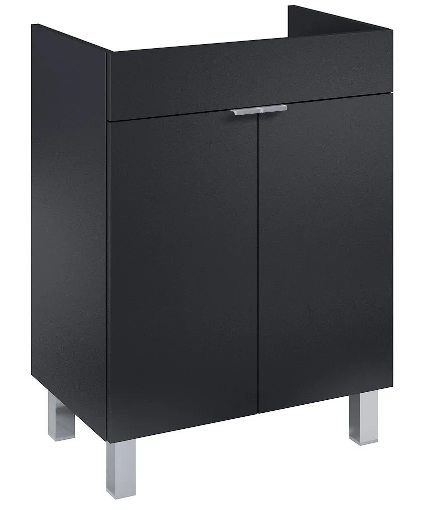 Roca Umyvadlová skříňka Cheese 2.0 2D, černá matná s nožičkami, 80,9x60x38,4 cm Roca Umyvadlová skříňka Cheese 2.0 2D, černá matná s nožičkami, 80,9x60x38,4 cm