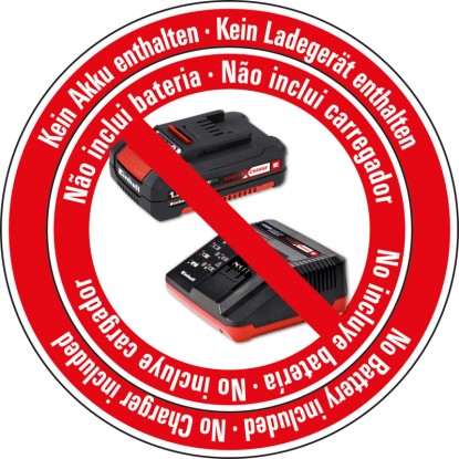 Symbol: Baterie a nabíječka nejsou součástí balení míchadla na barvy a maltu Einhell Power X-Change. Symbol: Baterie a nabíječka nejsou součástí balení míchadla na barvy a maltu Einhell Power X-Change.