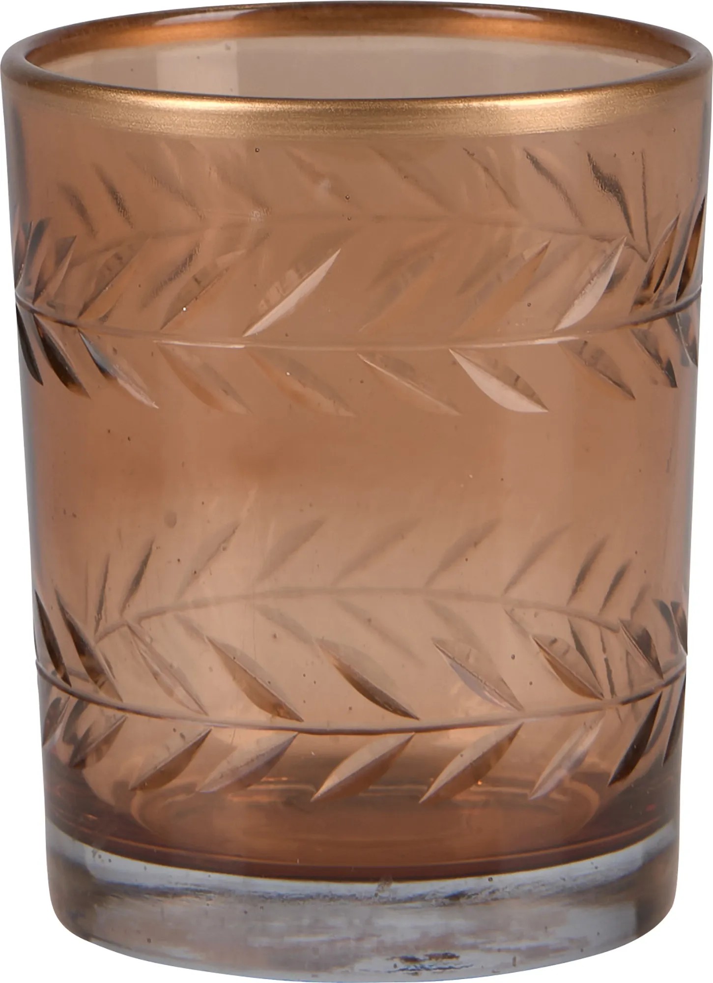 Svícen na čajové svíčky Desert Flower, sklo, hnědý, 9,5 x 7,6 cm Svícen na čajové svíčky Desert Flower, sklo, hnědý, 9,5 x 7,6 cm