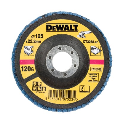 DeWALT Lamelový brusný kotouč DT3268 P120, pr. 125 x 22,23 mm DeWALT Lamelový brusný kotouč DT3268 P120, pr. 125 x 22,23 mm
