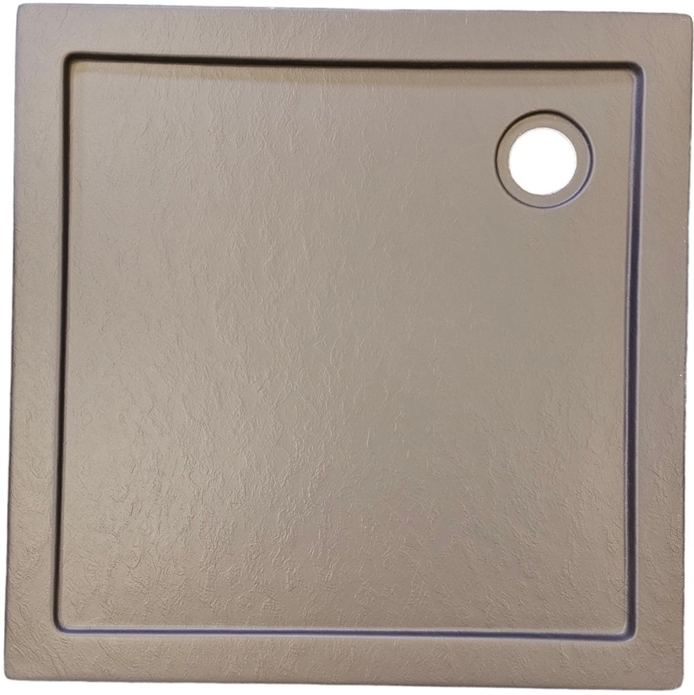 SANOTECHNIK Hranatá sprchová vanička s kamenným efektem šedá 90 x 90 x 4 cm SANOTECHNIK Hranatá sprchová vanička s kamenným efektem šedá 90 x 90 x 4 cm