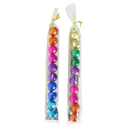 GEROMA Plastová vánoční ozdoba koule různé barvy 2,5 cm, 10 ks GEROMA Plastová vánoční ozdoba koule různé barvy 2,5 cm, 10 ks