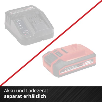 Einhell Power X-Change baterie a nabíječka nejsou součástí balení. Einhell Power X-Change baterie a nabíječka nejsou součástí balení.