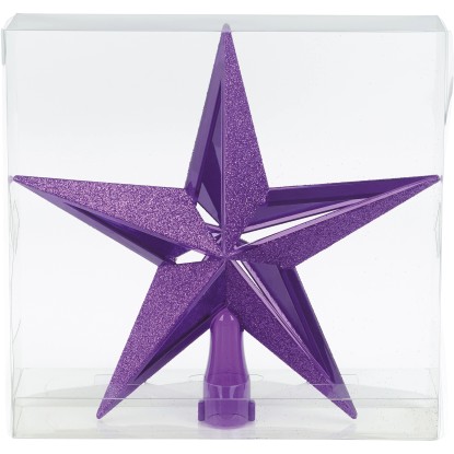 Špička na stromeček hvězda fialová 20 cm Špička na stromeček hvězda fialová 20 cm