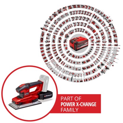 Akumulátorová vibrační bruska Einhell TE-OS 18/230 Li Solo s akumulátorem Power X-Change. Akumulátorová vibrační bruska Einhell TE-OS 18/230 Li Solo s akumulátorem Power X-Change.
