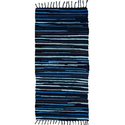 Ručně tkaný koberec Alabama, džínově modrá, 60 x 120 cm Ručně tkaný koberec Alabama, džínově modrá, 60 x 120 cm
