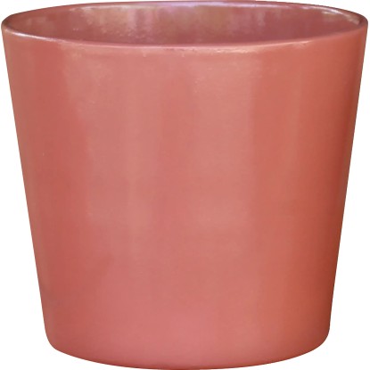 Glazovaný keramický květináč, terakotová, pr. 14 x 12,5 cm Glazovaný keramický květináč, terakotová, pr. 14 x 12,5 cm