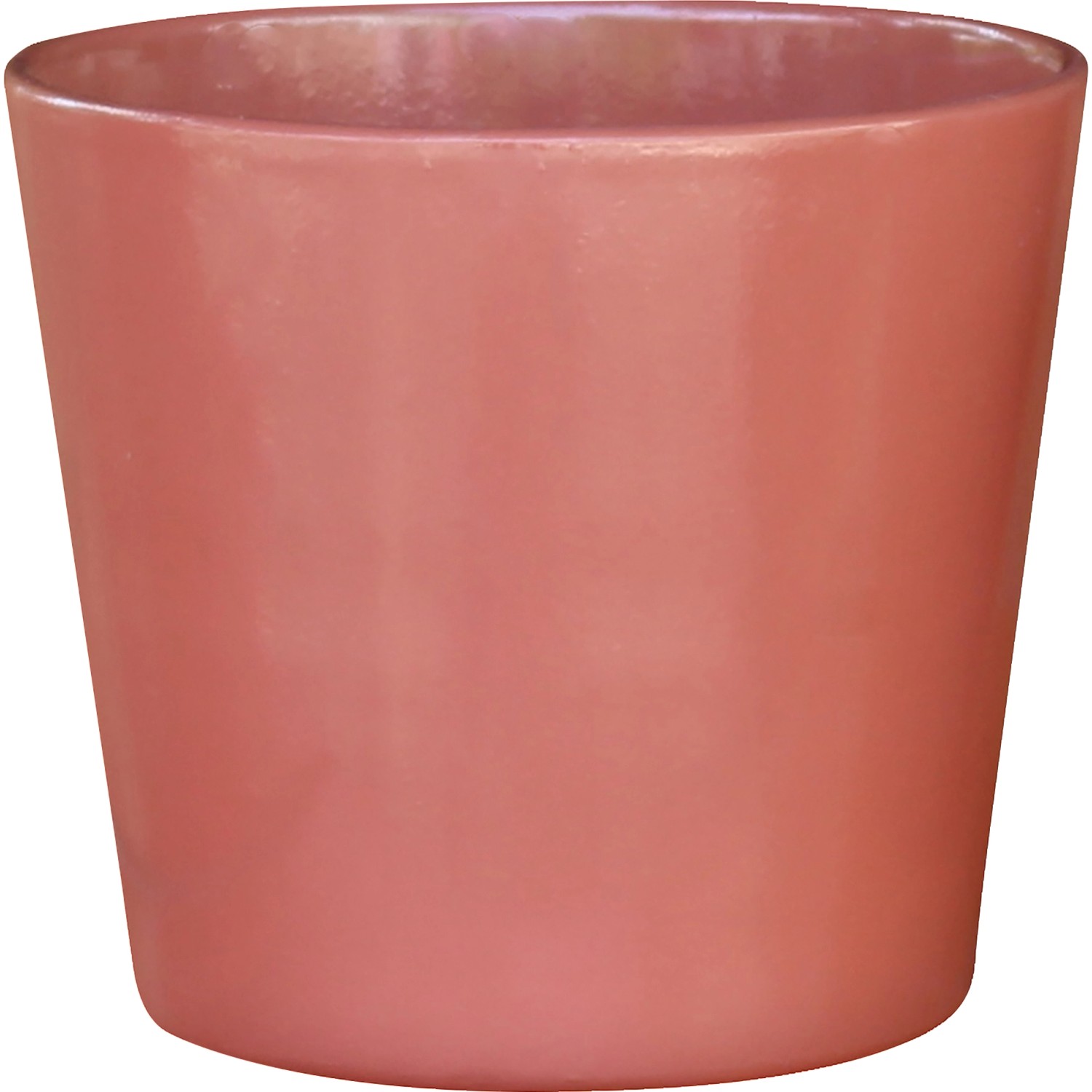 Glazovaný keramický květináč, terakotová, pr. 14 x 12,5 cm Glazovaný keramický květináč, terakotová, pr. 14 x 12,5 cm