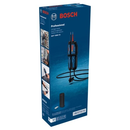 Balení zkoušečky napětí Bosch Professional GVT 1000-15. Balení zkoušečky napětí Bosch Professional GVT 1000-15.