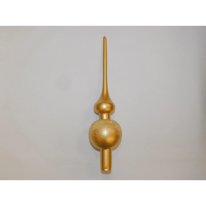 ONREX Vánoční ozdoba skleněná špice zlatá posyp 28 cm ONREX Vánoční ozdoba skleněná špice zlatá posyp 28 cm