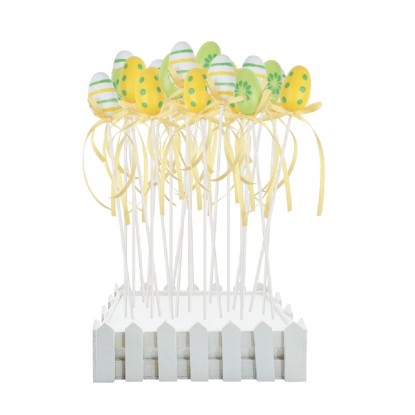 Anděl Přerov Zápich dřevěné vajíčko, na špejli, různé druhy, 3 cm Anděl Přerov Zápich dřevěné vajíčko, na špejli, různé druhy, 3 cm